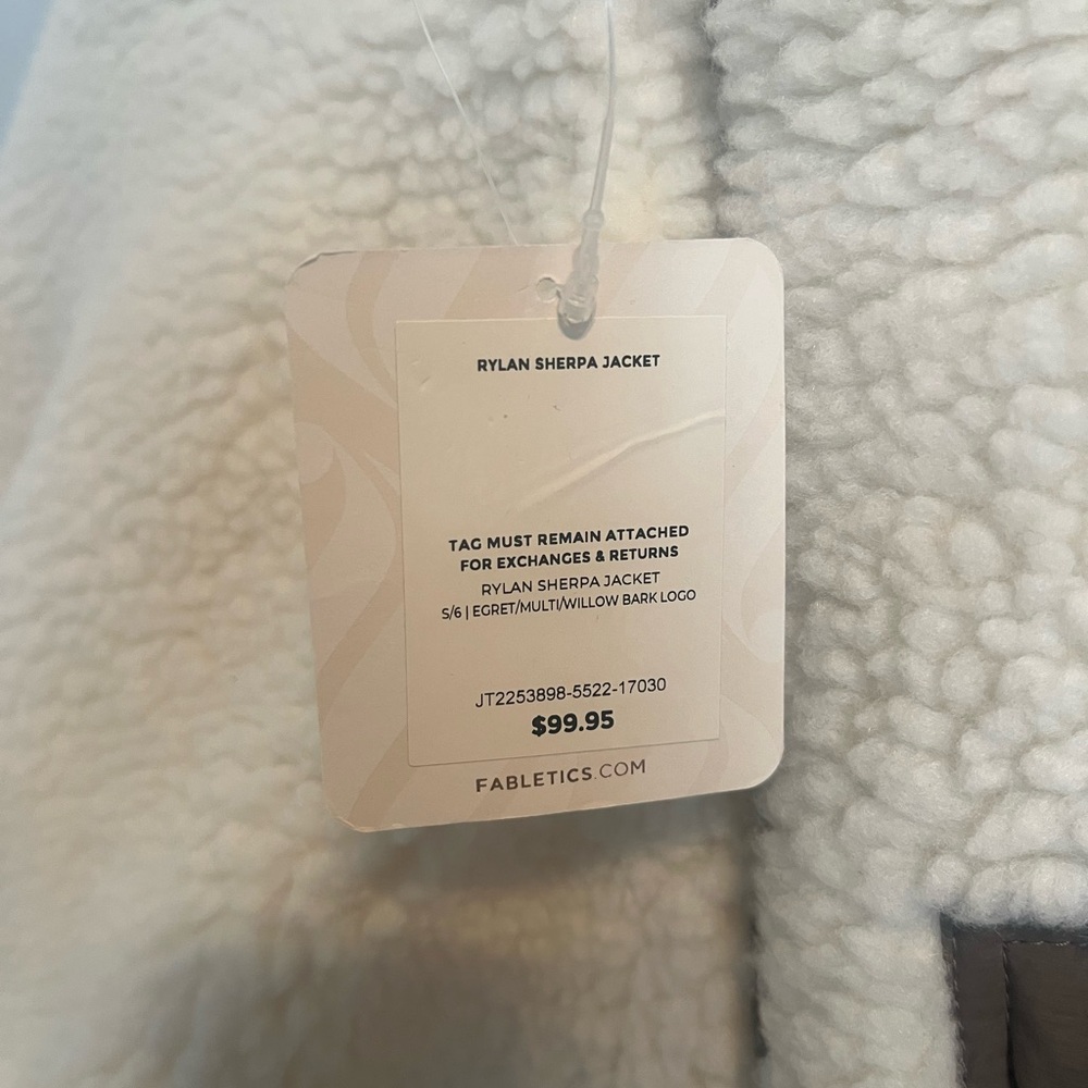 NWT - Fabletics Rylan Sherpa Jacket - Picture 6 of 6